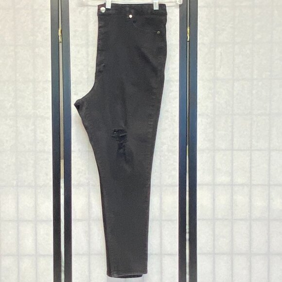 Sofia Super High Rise Rosa Curvy Distressed Ankle Button Fly Jeans 18 Stretch - Picture 5 of 13